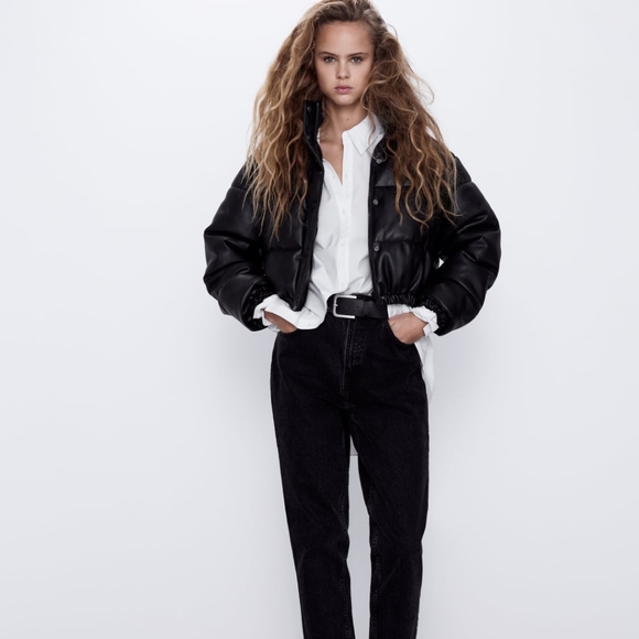 zara cropped puffer jacket